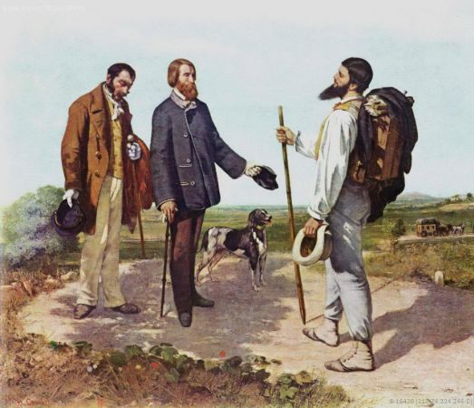 Gustave-Courbet-The-Meeting-Bonjour-Monsieur-Courbet-1854 - Söylenti Dergi
