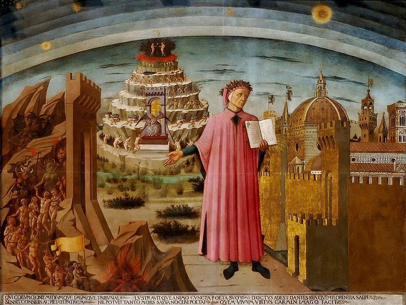 800px-Dante_Domenico_di_Michelino_Duomo_Florence - Söylenti Dergi