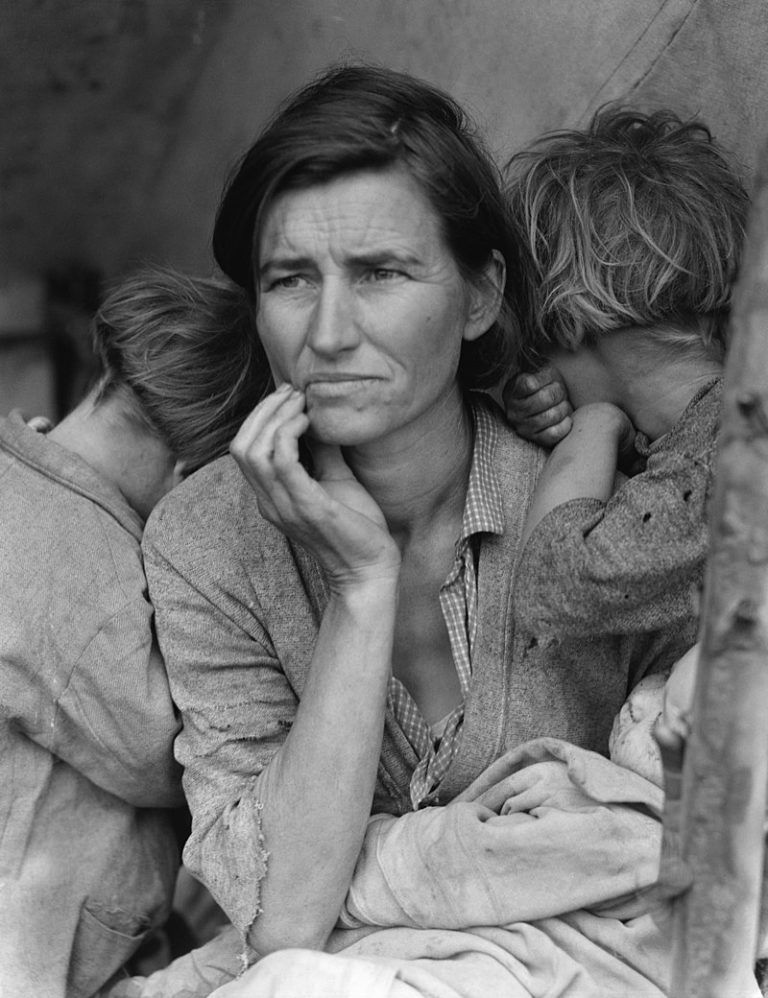Dorothea Lange_ Migrant Mother, Florence Owens Thompson, and her family - Söylenti Dergi