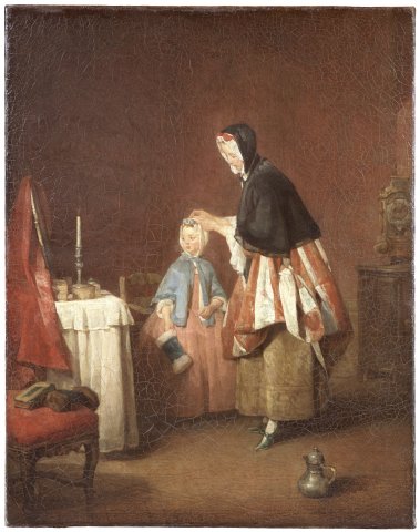 Günlük Yaşamın Büyüsü: Jean-Baptiste-Siméon Chardin'nin Zamansız Sanat Eserleri 11 Anne ve Çocuk Tablosu