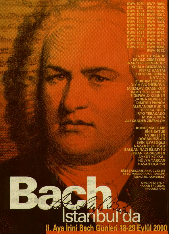 "Bach İstanbul'da!" 25. Yılında Yeniden Sanatseverler ile Buluşacak 7 Bach İstanbul'da 2000 yılı konser afişi