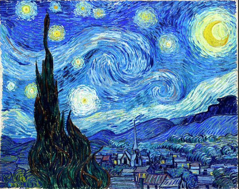 yıldızlı gece kaynak: pinterest.com