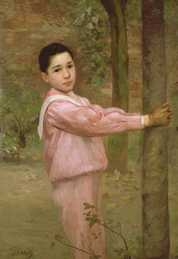Jacques Emile Blanche - Portrait of a boy in a pink sailor suit - MeisterDrucke-137010 - Söylenti Dergi Portrait of a boy in a pink sailor suit Kaynak:meisterdruckeuk