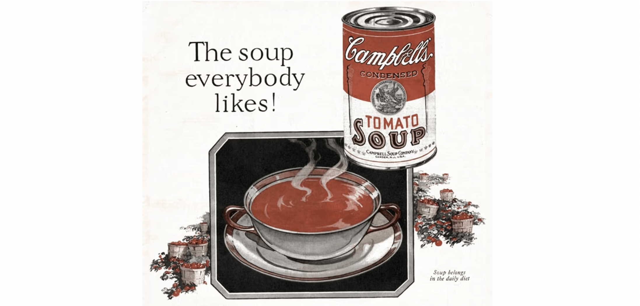 orjinal campbel's soup çeşidi domates çorbası