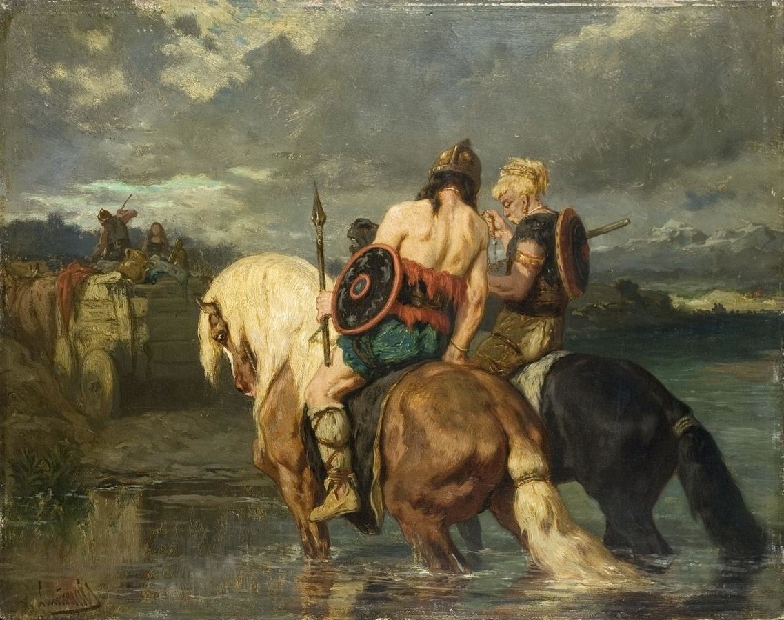 1137px-Evariste-Vital_Luminais_-_Goths_traversant_une_rivière - Söylenti Dergi