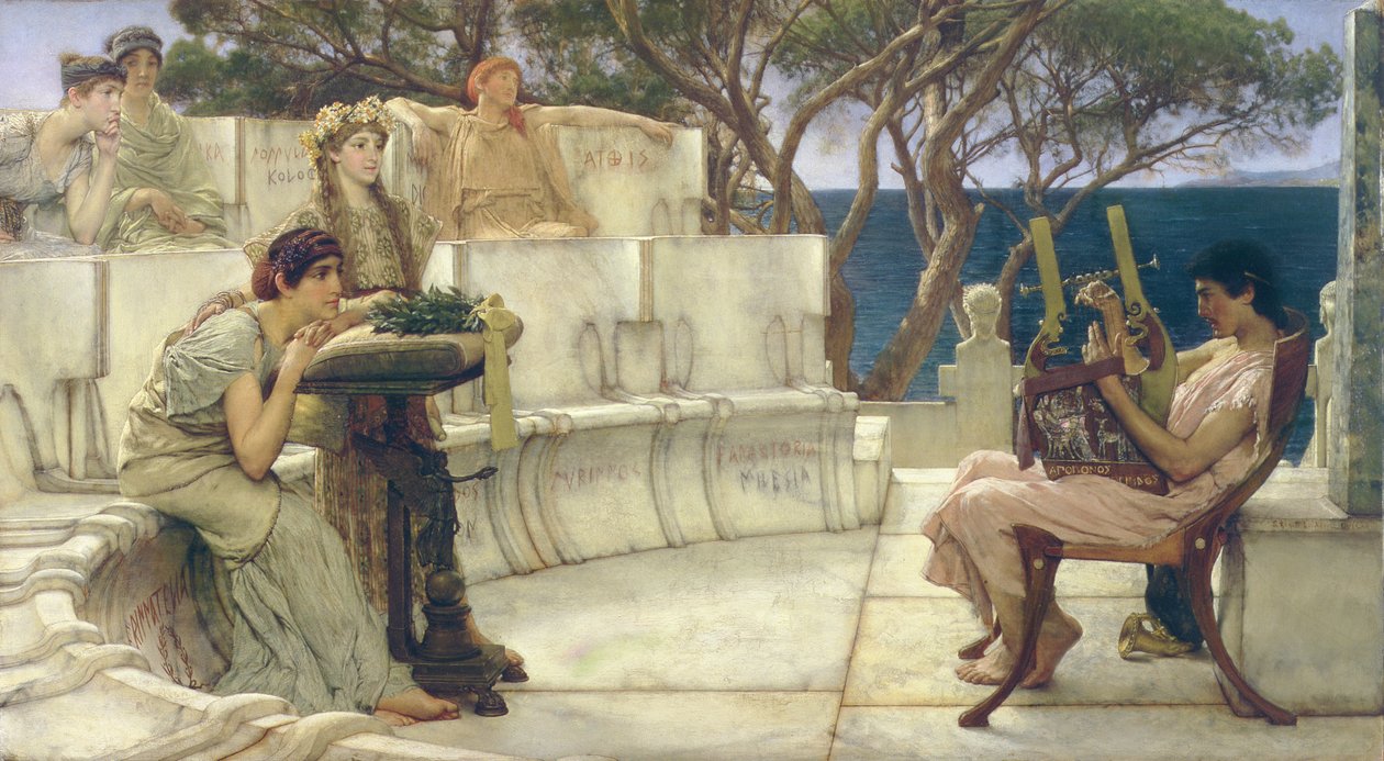 Lawrence’dan “Sappho and Alcaeus” Tablosu: İki Büyük Edebi Kişiliğin Sanatsal Buluşması 10