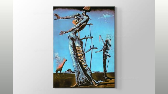 Salvador Dali Yanan Zürafa Tablosu, 1937