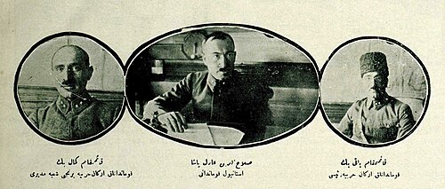 6 Ekim 1923 tarihli Resimli Gazete'de İstanbul Kumandanı Selahattin Adil Bey ile kurmay heyetinden Kemal ve Baki Beyler