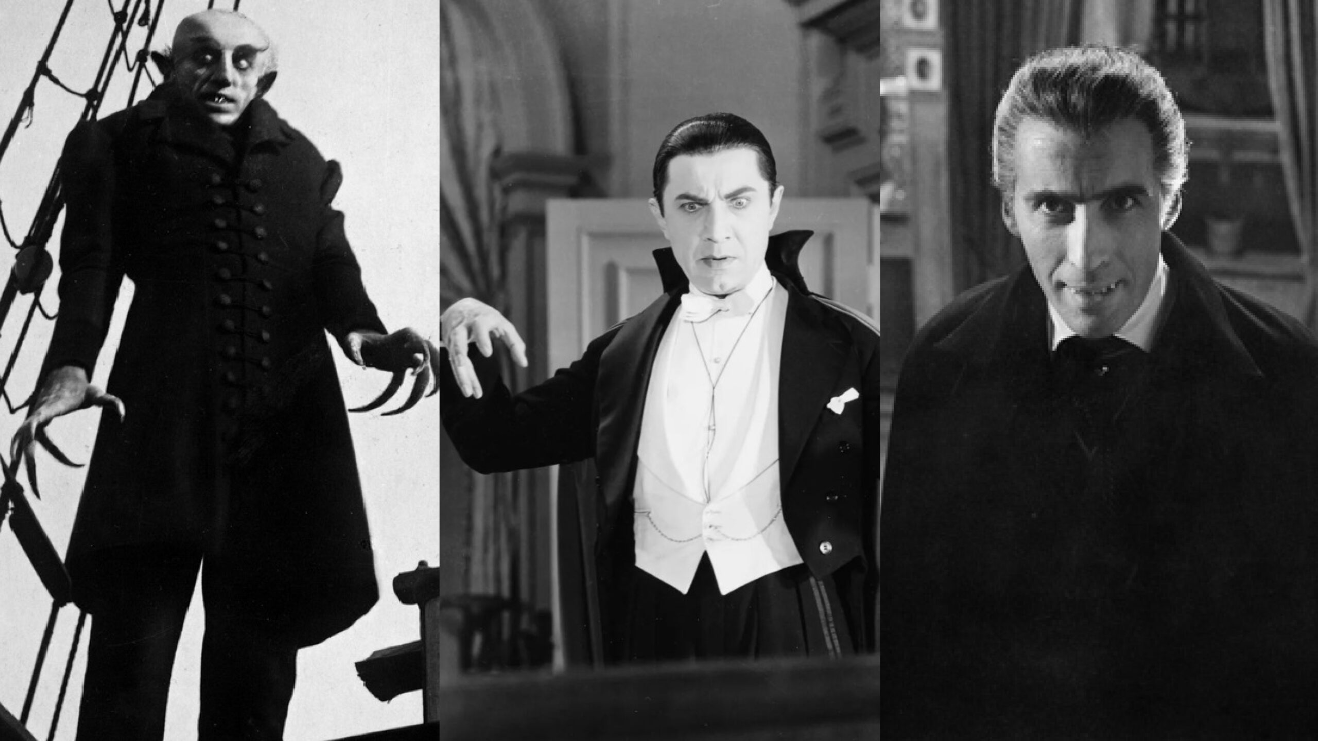 Nosferatu, Dracula (1931), Horror of Dracula (1958)